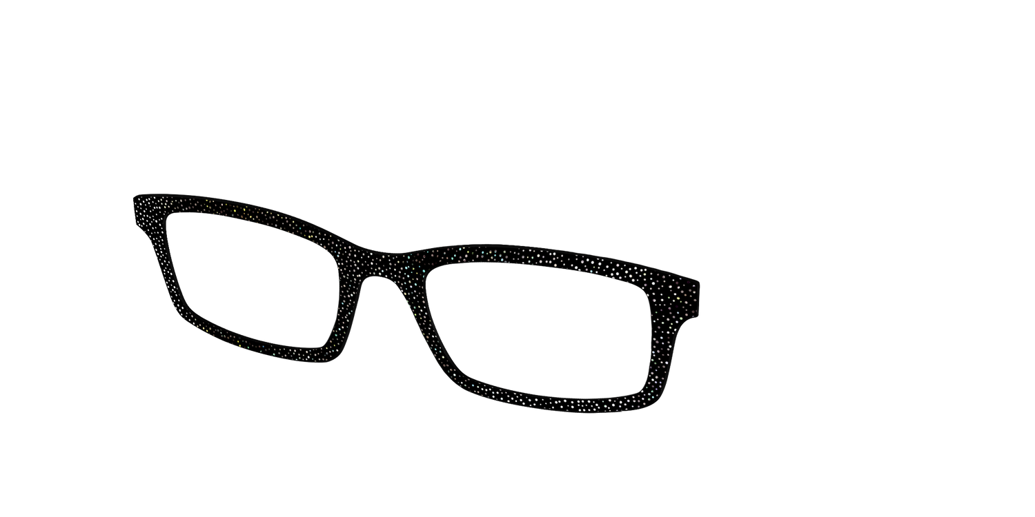The Black Holographic Mini Dot - Angle Top Image - Pair Eyewear