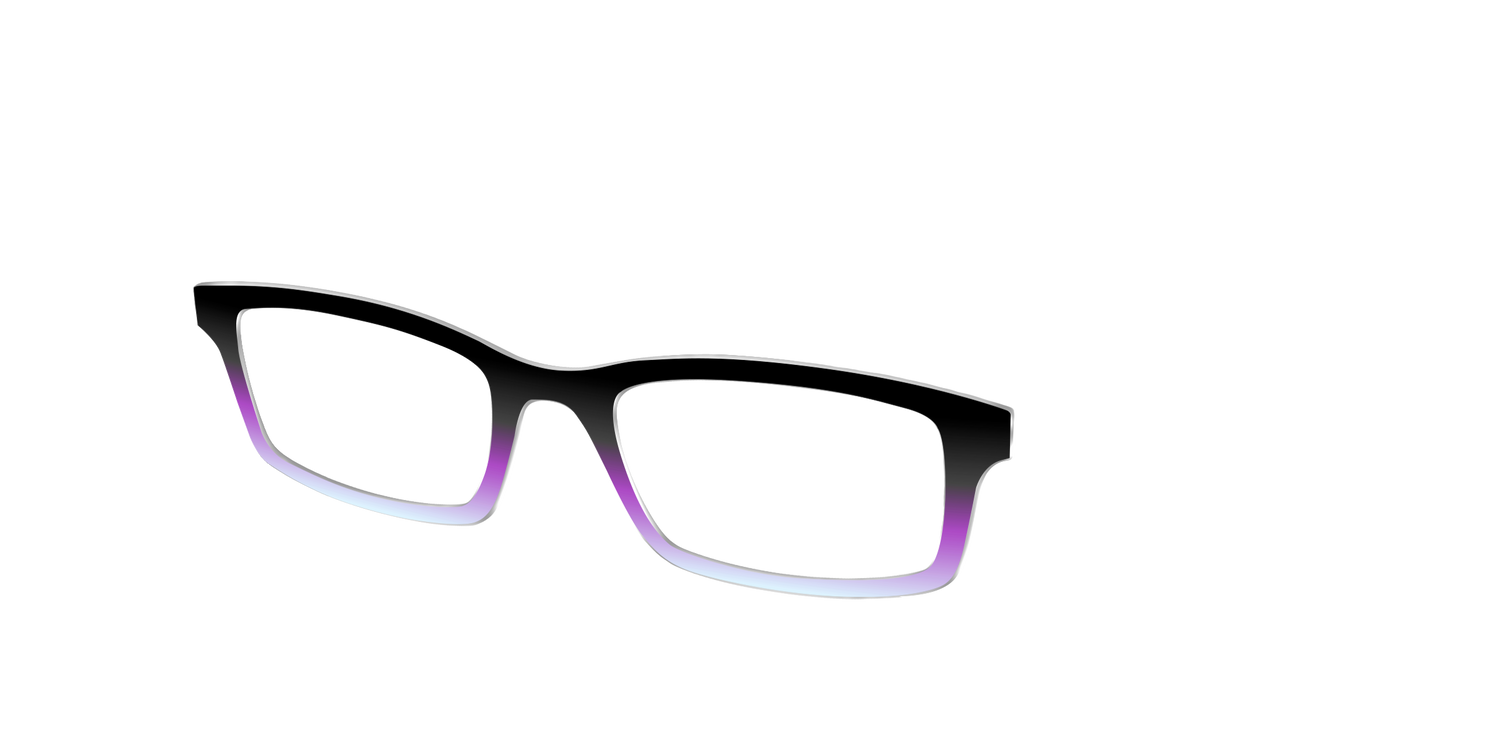 The Black to Pale Periwinkle Gradient - Angle Top Image - Pair Eyewear