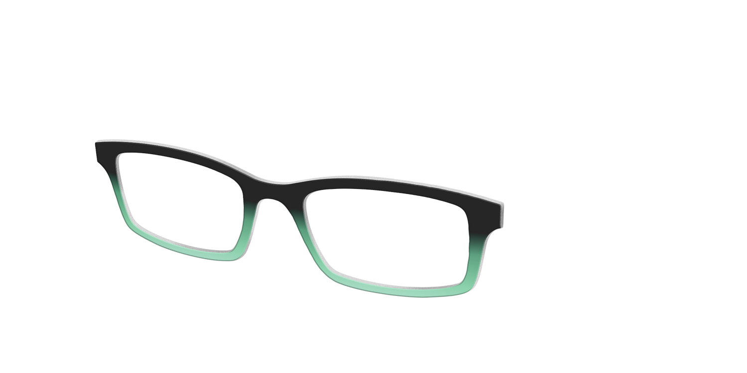 The Black to Spearmint Gradient - Angle Top Image - Pair Eyewear