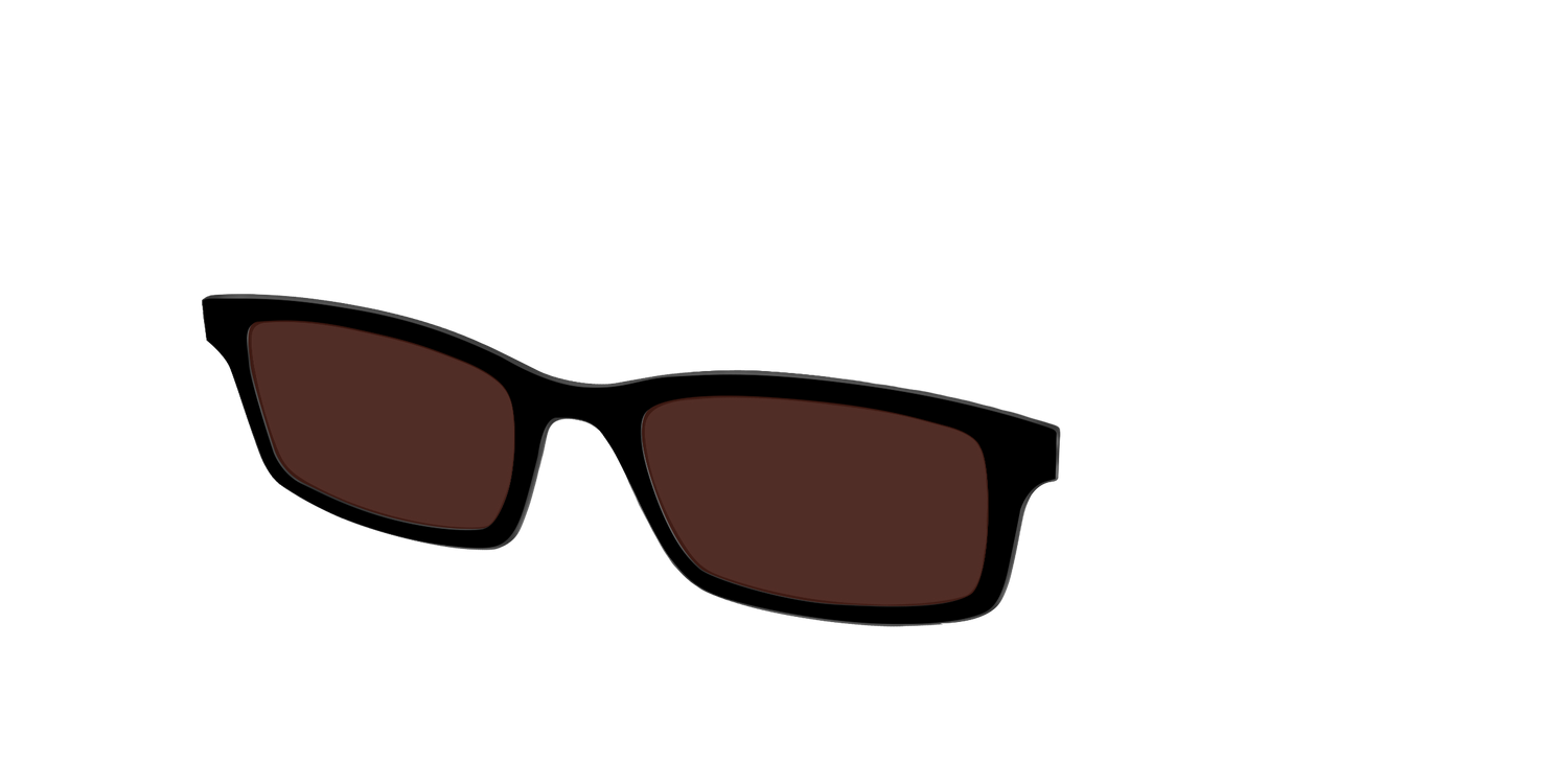 The Black with Brown Golf Lens - Angle Top Image - Pair Eyewear