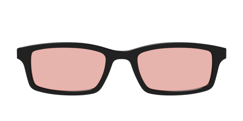 The Black With Coral Pink Lens - Pair Eyewear