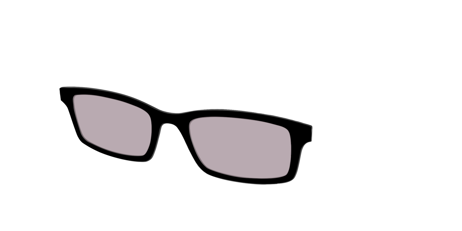 The Black with Gray Gaming Lens - Angle Top Image - Pair Eyewear