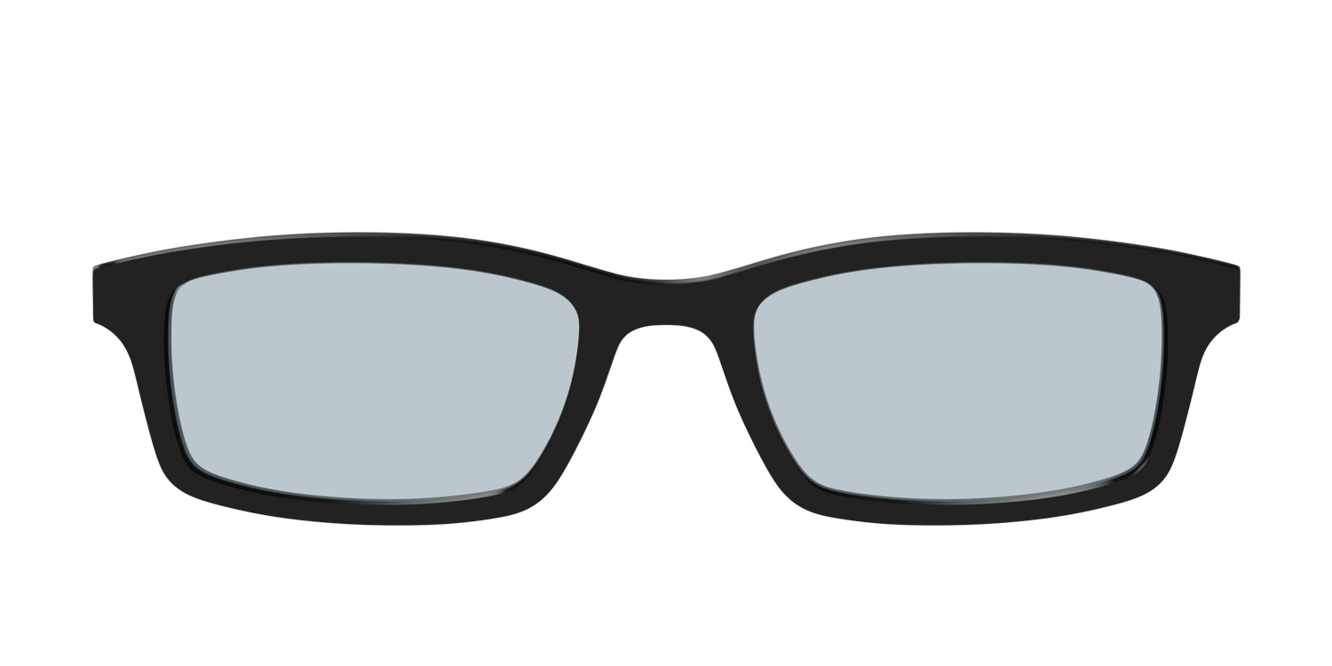 The Black With Slate Blue Lens - Front Top Image - Pair Eyewear