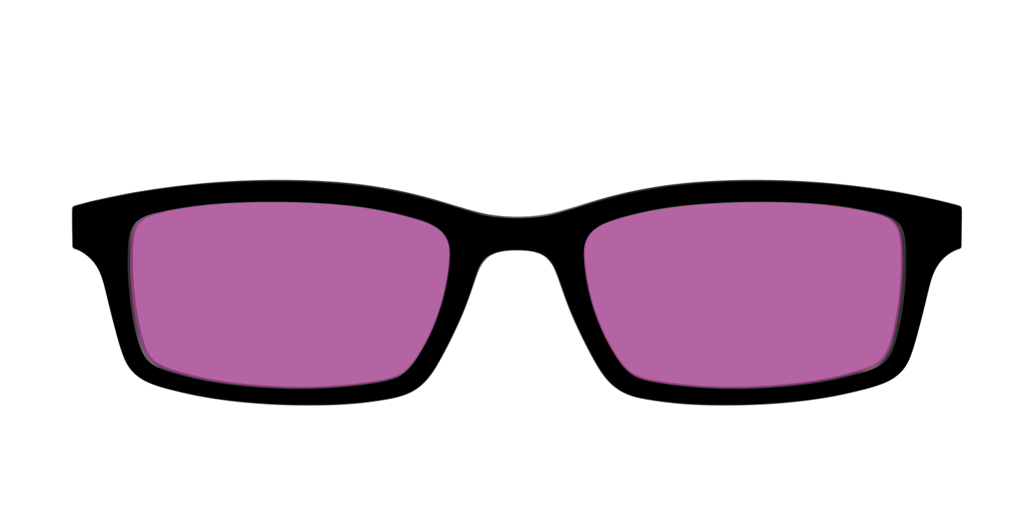 The Black with Violet Golf Lens - Front Top Image - Pair Eyewear