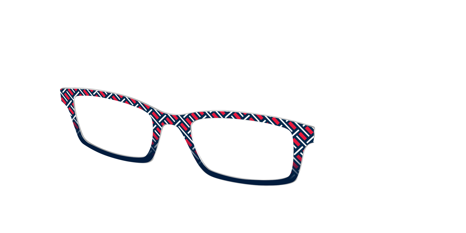 The Block Party Check - Angle Top Image - Pair Eyewear