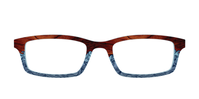 The Blue Wood Waves Crystal - Front Top Thumbnail - Pair Eyewear