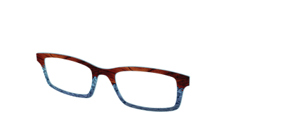The Blue Wood Waves Crystal - Angle Top Thumbnail - Pair Eyewear