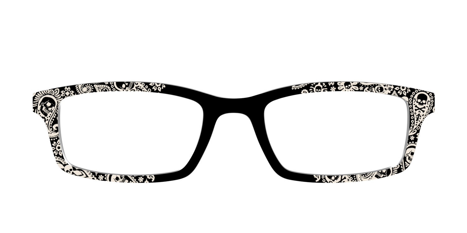 The Bone White Paisley - Front Top Image - Pair Eyewear