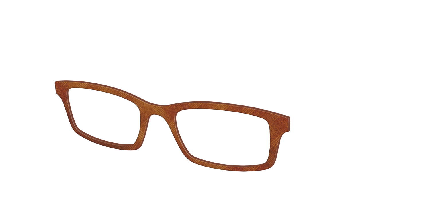 The Burnt Orange Basketweave - Angle Top Image - Pair Eyewear