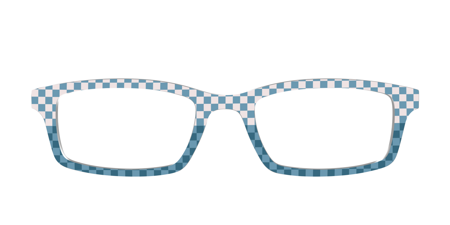 The Cerulean Check Split - Front Top Image - Pair Eyewear
