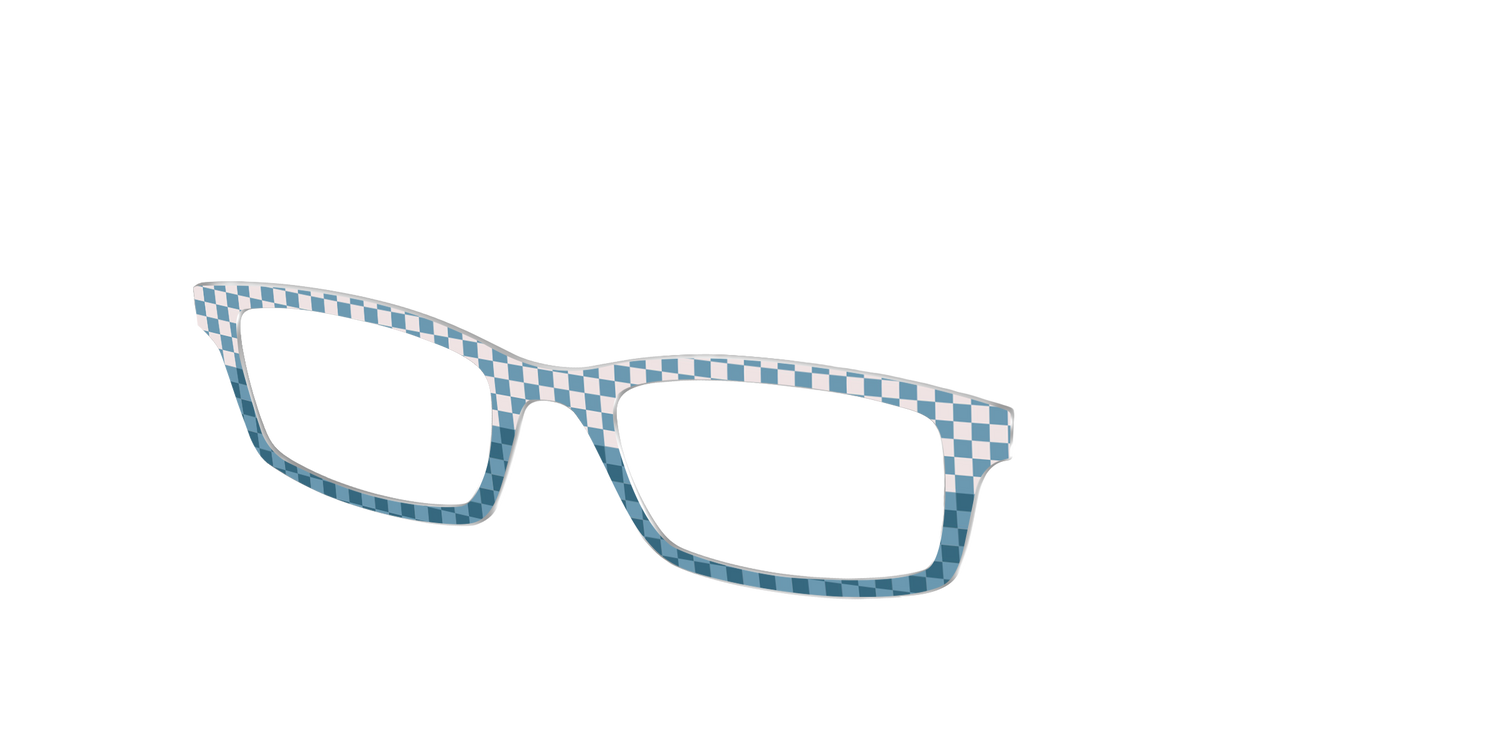 The Cerulean Check Split - Angle Top Image - Pair Eyewear