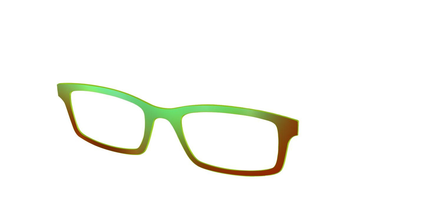 The Chartreuse Ombre - Angle Top Image - Pair Eyewear
