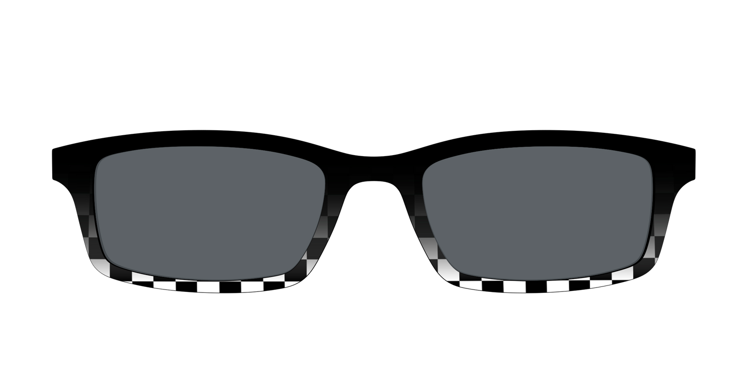 The Polarized Checkerboard Fade Sun Top - Front Top Image - Pair Eyewear