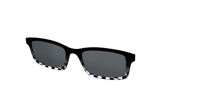 The Polarized Checkerboard Fade Sun Top - Angle Top Thumbnail - Pair Eyewear