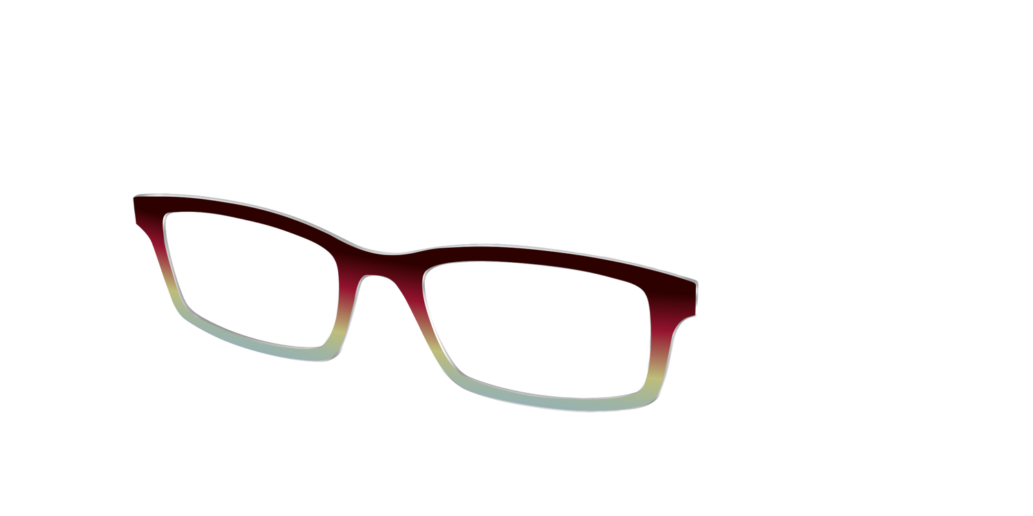 The Cherry to Frosted Mint Gradient - Angle Top Image - Pair Eyewear