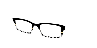 The Chic Stripes Crystal with Gold Foil - Angle Top Thumbnail - Pair Eyewear