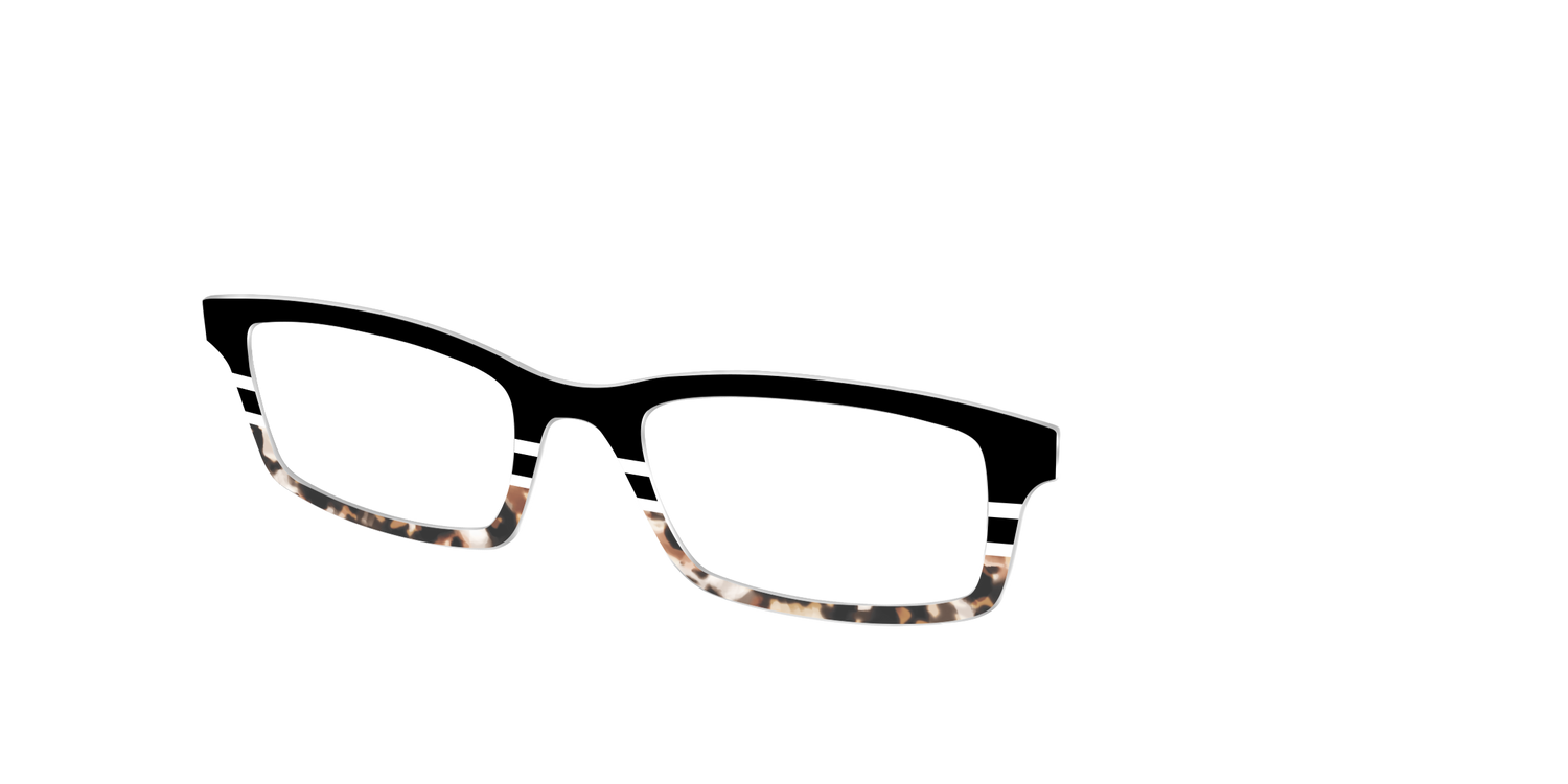 The Chic Tortoise Crystal Split - Angle Top Image - Pair Eyewear