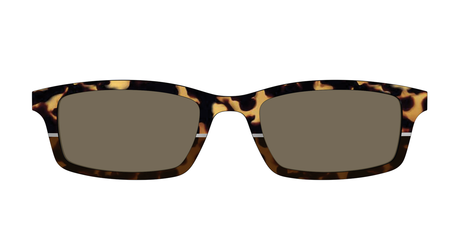 The Polarized Chic Tortoise Split Sun Top - Front Top Image - Pair Eyewear