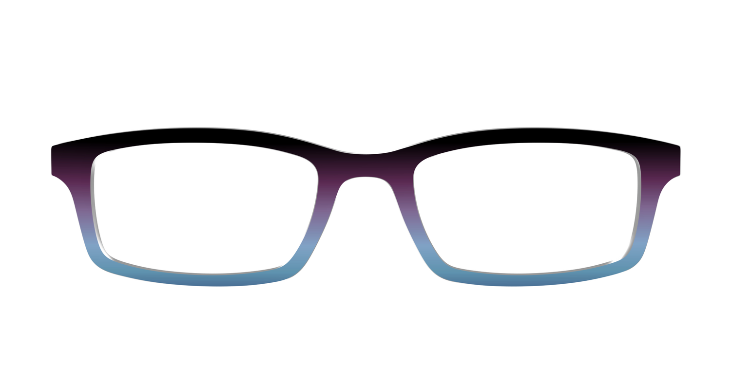 The Dark Magenta to Cerulean Gradient - Front Top Image - Pair Eyewear