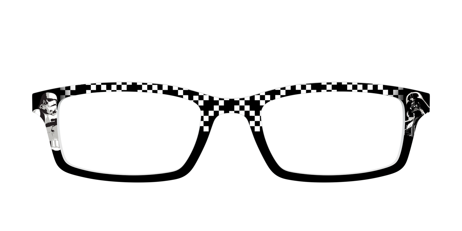 Dark Side Checker Split - Front Top Image - Pair Eyewear