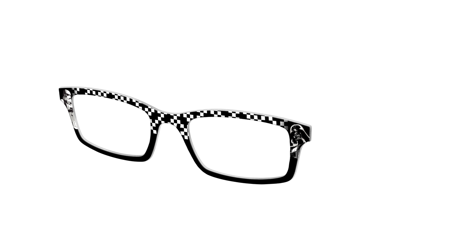 Dark Side Checker Split - Angle Top Image - Pair Eyewear