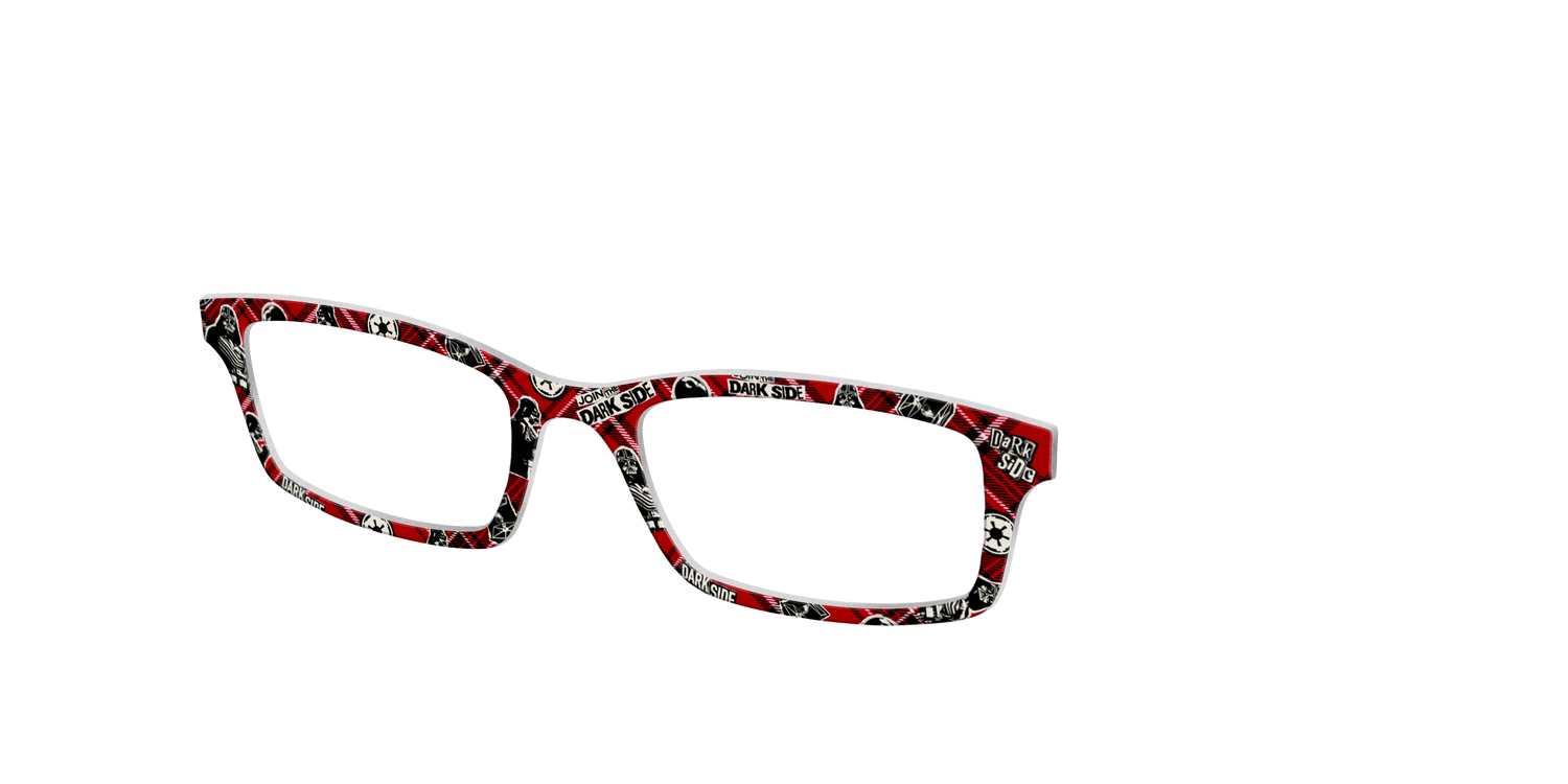Dark Side Plaid - Angle Top Image - Pair Eyewear