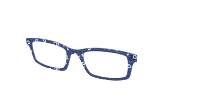 The Denim Heart Glitter Crystal - Angle Top Thumbnail - Pair Eyewear