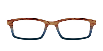 The Denim Woodgrain Split - Front Top Thumbnail - Pair Eyewear