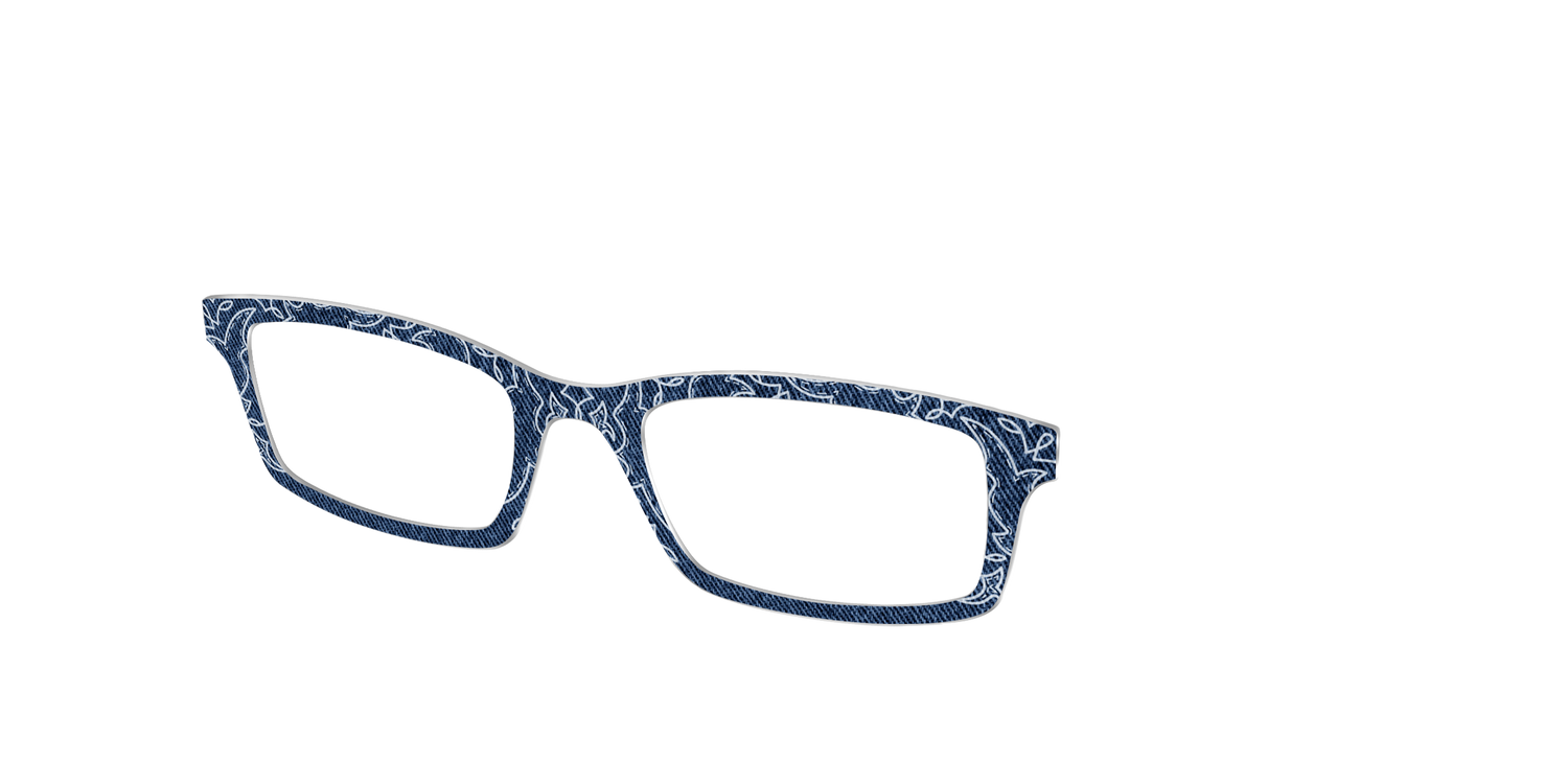 The Embroidered Indigo - Angle Top Image - Pair Eyewear