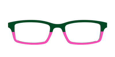 The Emerald and Flamingo Split - Front Top Thumbnail - Pair Eyewear