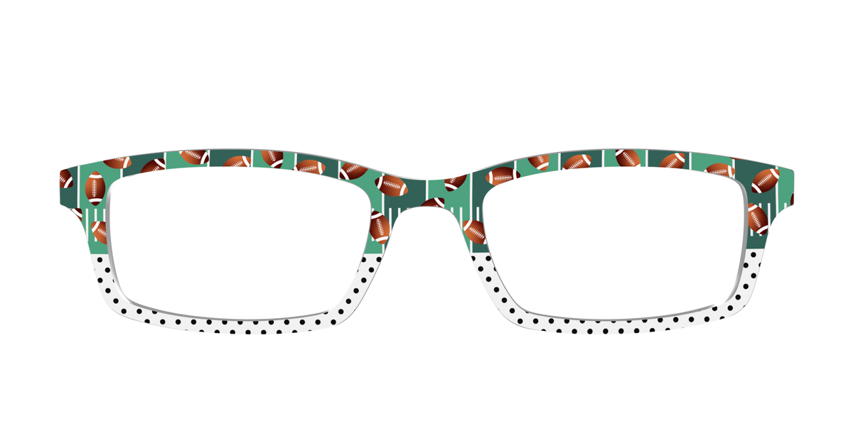 The Fifty Yard Line Polka Dot Split - Front Top Image - Pair Eyewear
