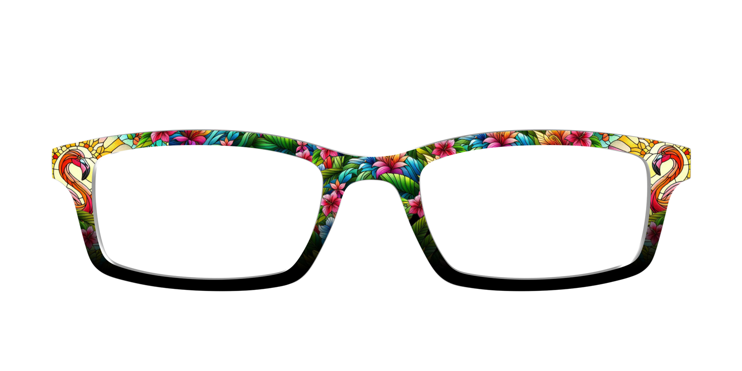 The Flamingo Stained Glass - Front Top Image - Pair Eyewear