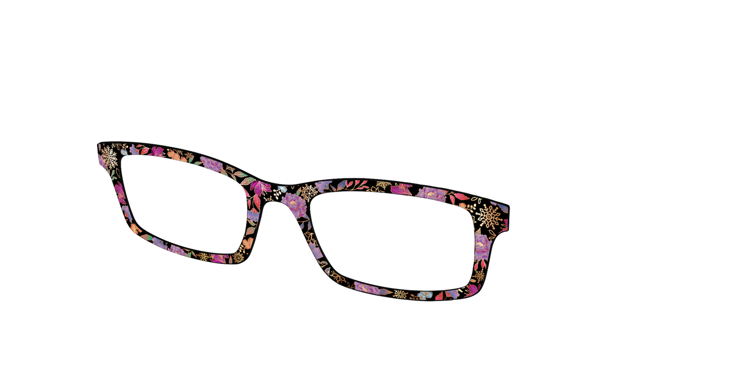 The Frosted Blossom Garden with Foil - Angle Top Image - Pair Eyewear