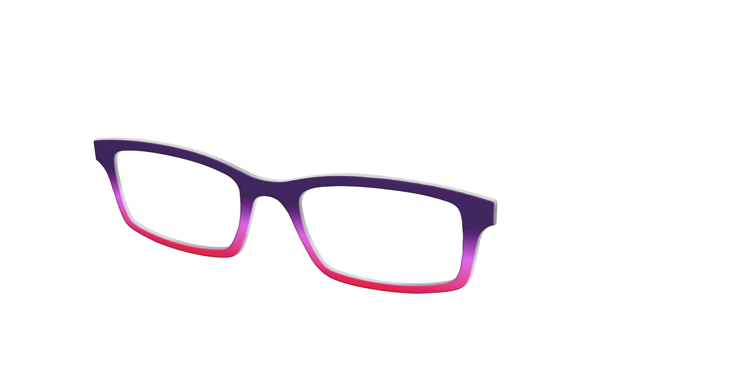 The Grape to Punch Gradient - Angle Top Image - Pair Eyewear