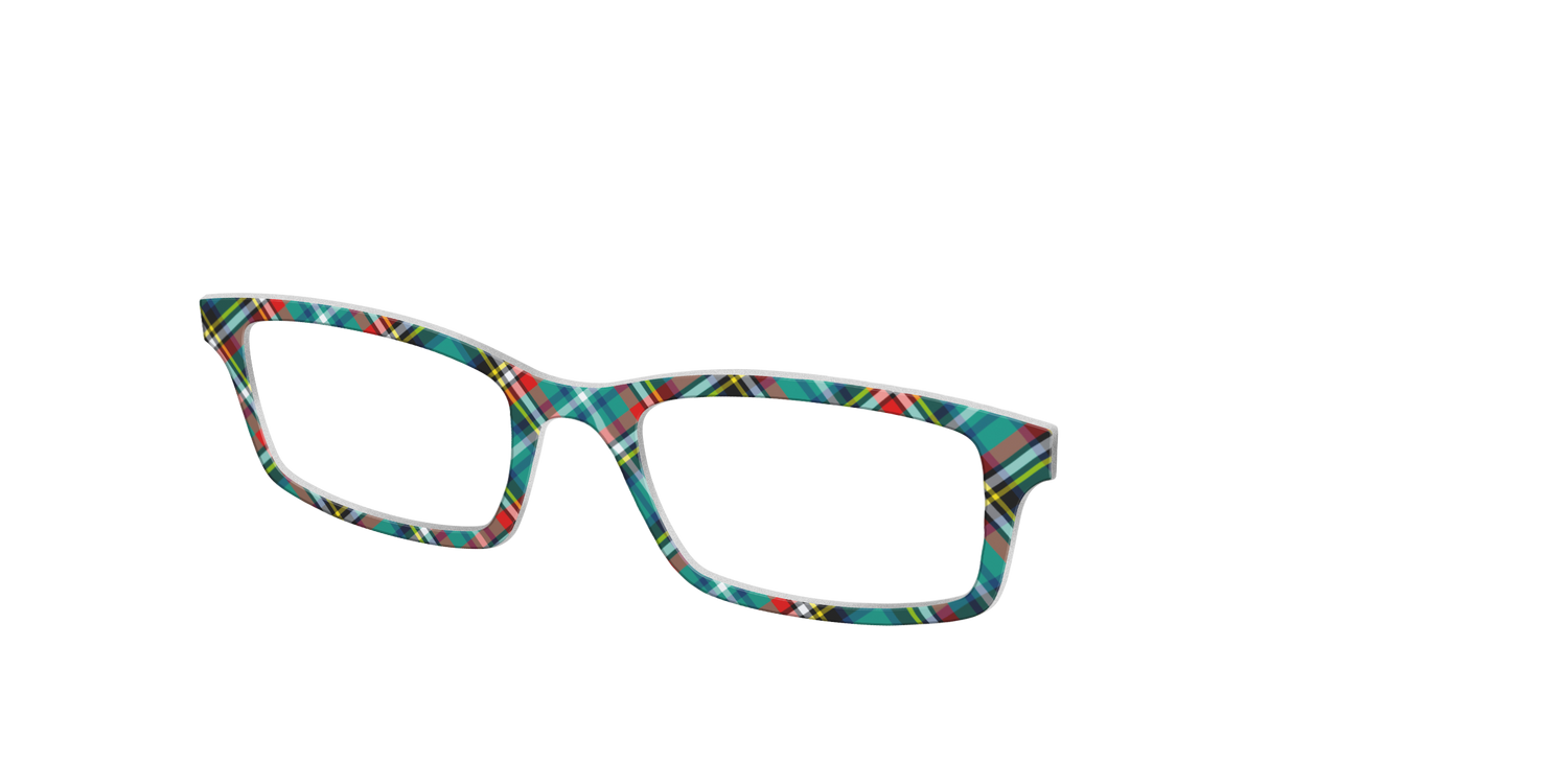 The Green Winter Plaid - Angle Top Image - Pair Eyewear