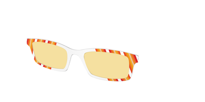 The Groovy Stripes with Citrine Yellow Lens - Angle Top Thumbnail - Pair Eyewear