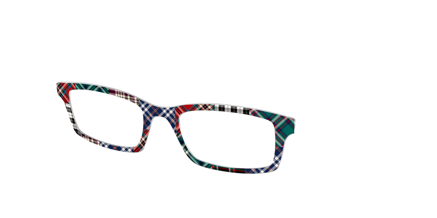 The Grunge Plaid Print Mix - Angle Top Image - Pair Eyewear