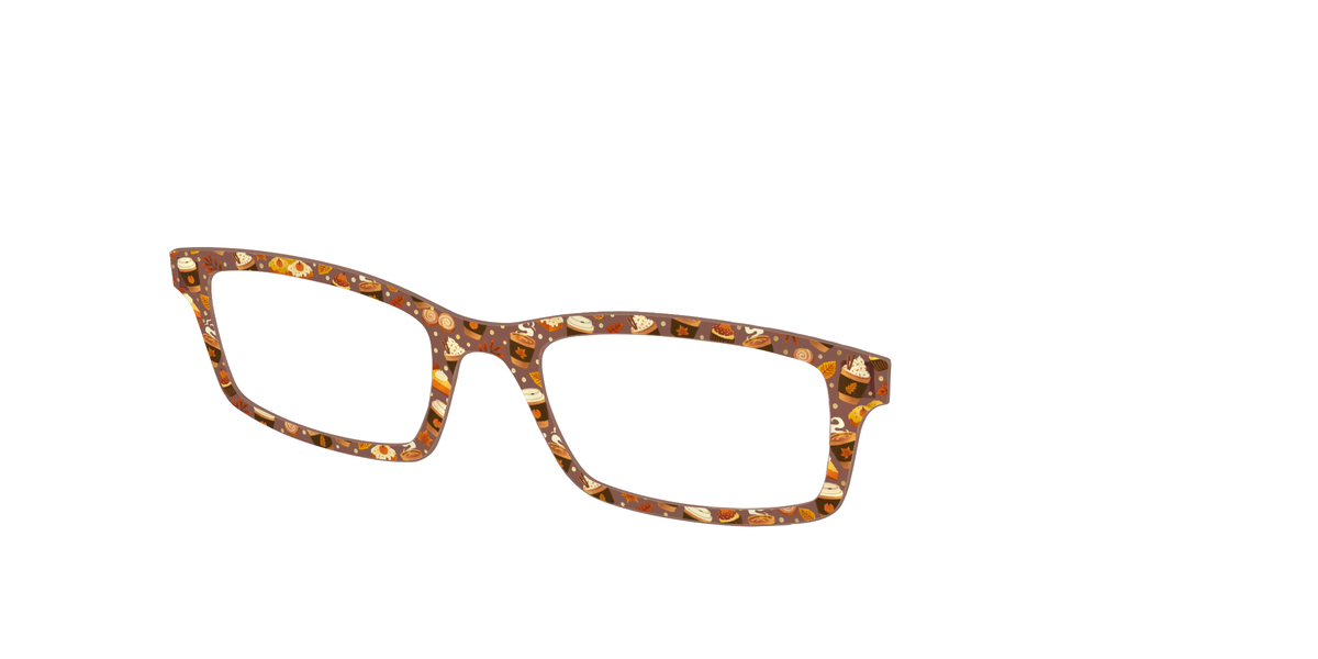 The Harvest Cafe Crystal with Gold Foil - Angle Top Image - Pair Eyewear