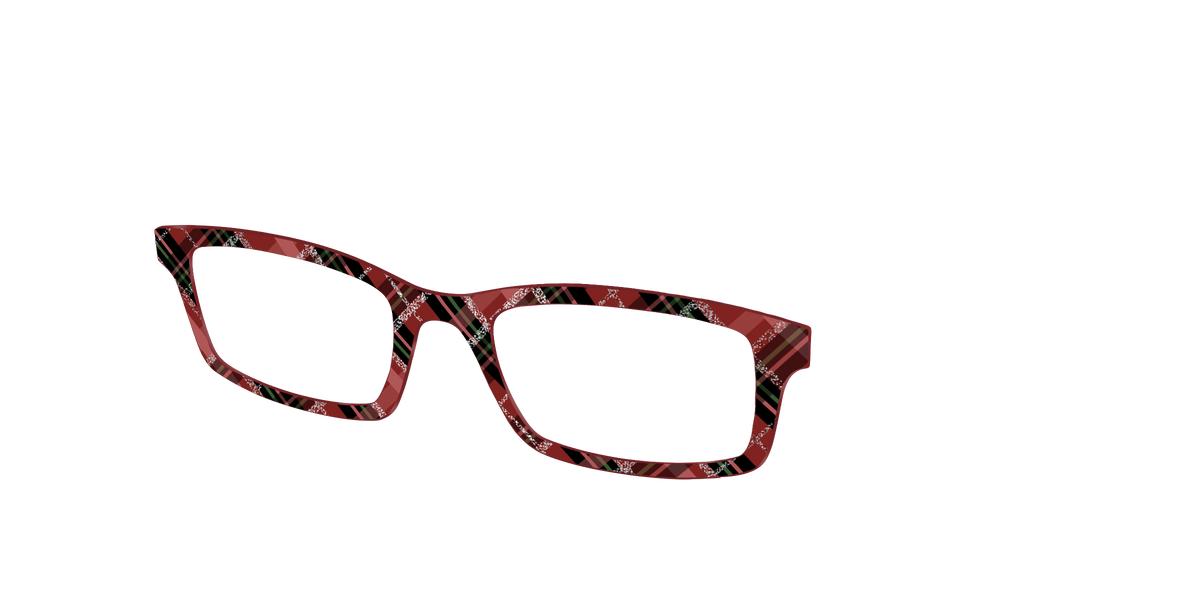 The Holly Plaid with Glitter - Angle Top Image - Pair Eyewear