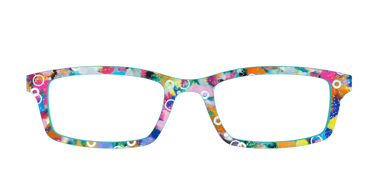 The Imaginative Tortoise with Bubble Glitter - Front Top Image - Pair Eyewear