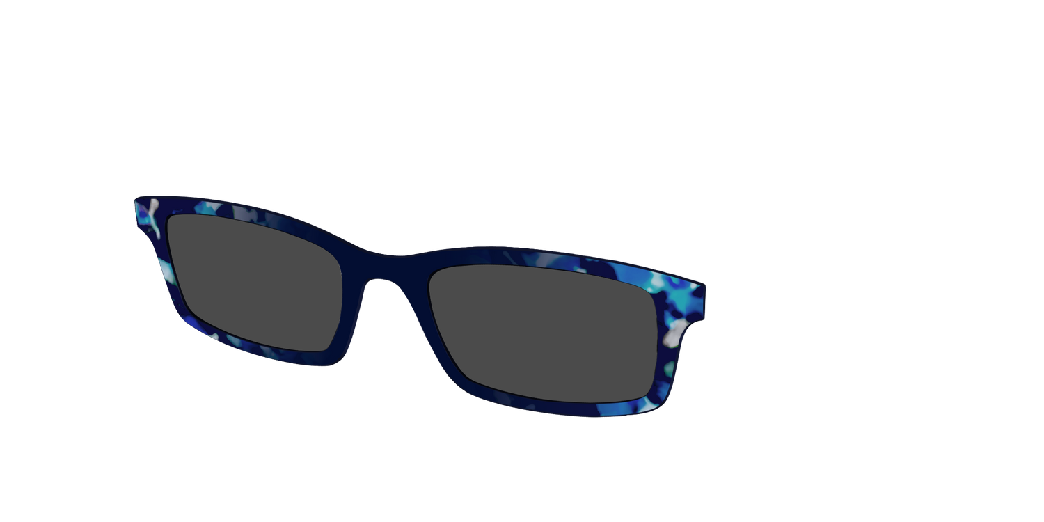 The Polarized Indigo Tortoise Sun Top - Angle Top Image - Pair Eyewear