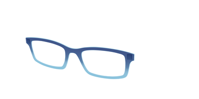 The Indigo to Sky Blue Gradient Crystal - Angle Top Thumbnail - Pair Eyewear