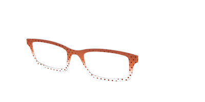 The Inferno Orange Gradient Crystal Polka Dots - Angle Top Thumbnail - Pair Eyewear