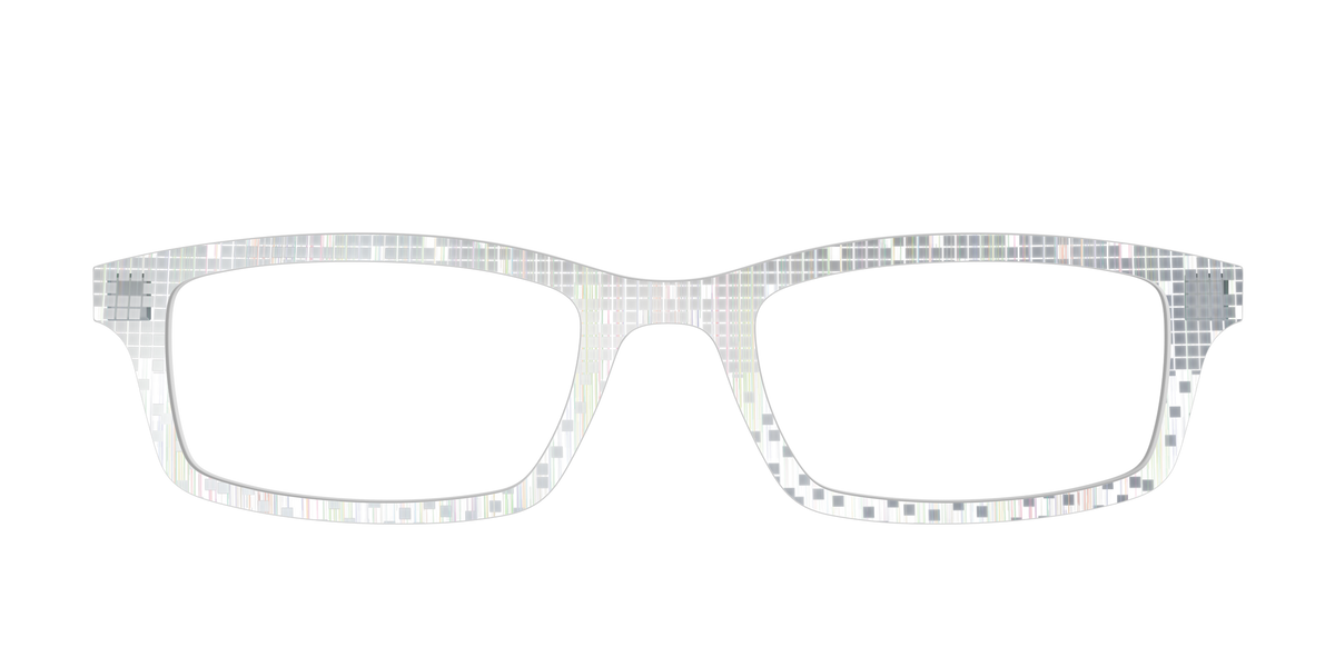 The Iridescent Disco Crystal with Silver Foil - Front Top Image - Pair Eyewear