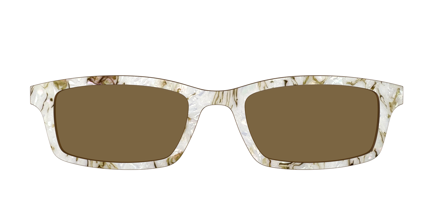 The Polarized Ivory Sand Pearl Shell Sun Top - Front Top Image - Pair Eyewear