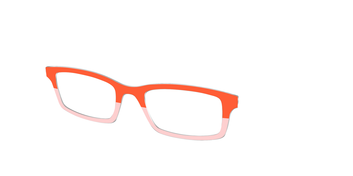 The Jasper & Venetian Pink Split - Angle Top Image - Pair Eyewear