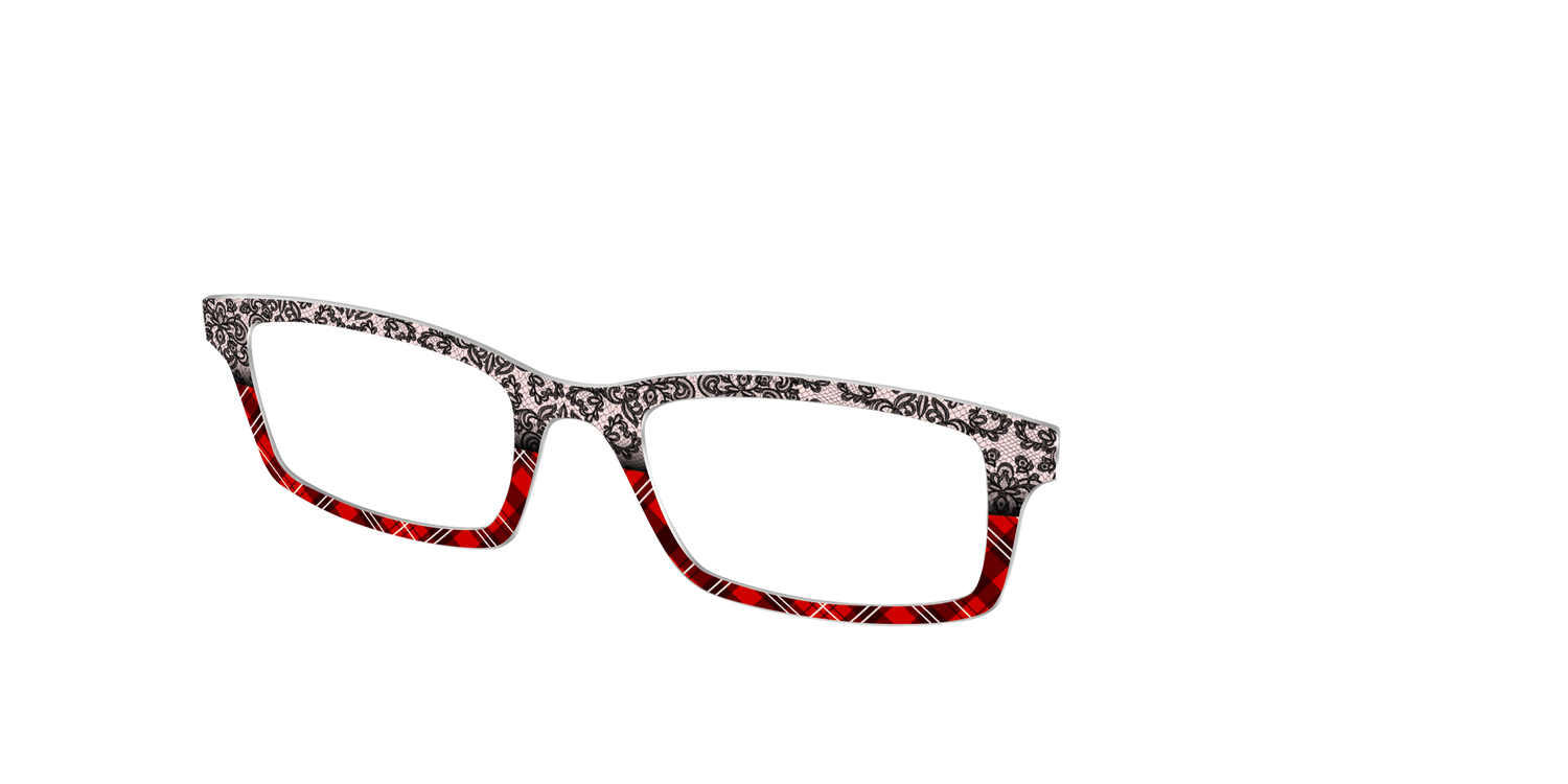The Lace Plaid Split - Angle Top Image - Pair Eyewear