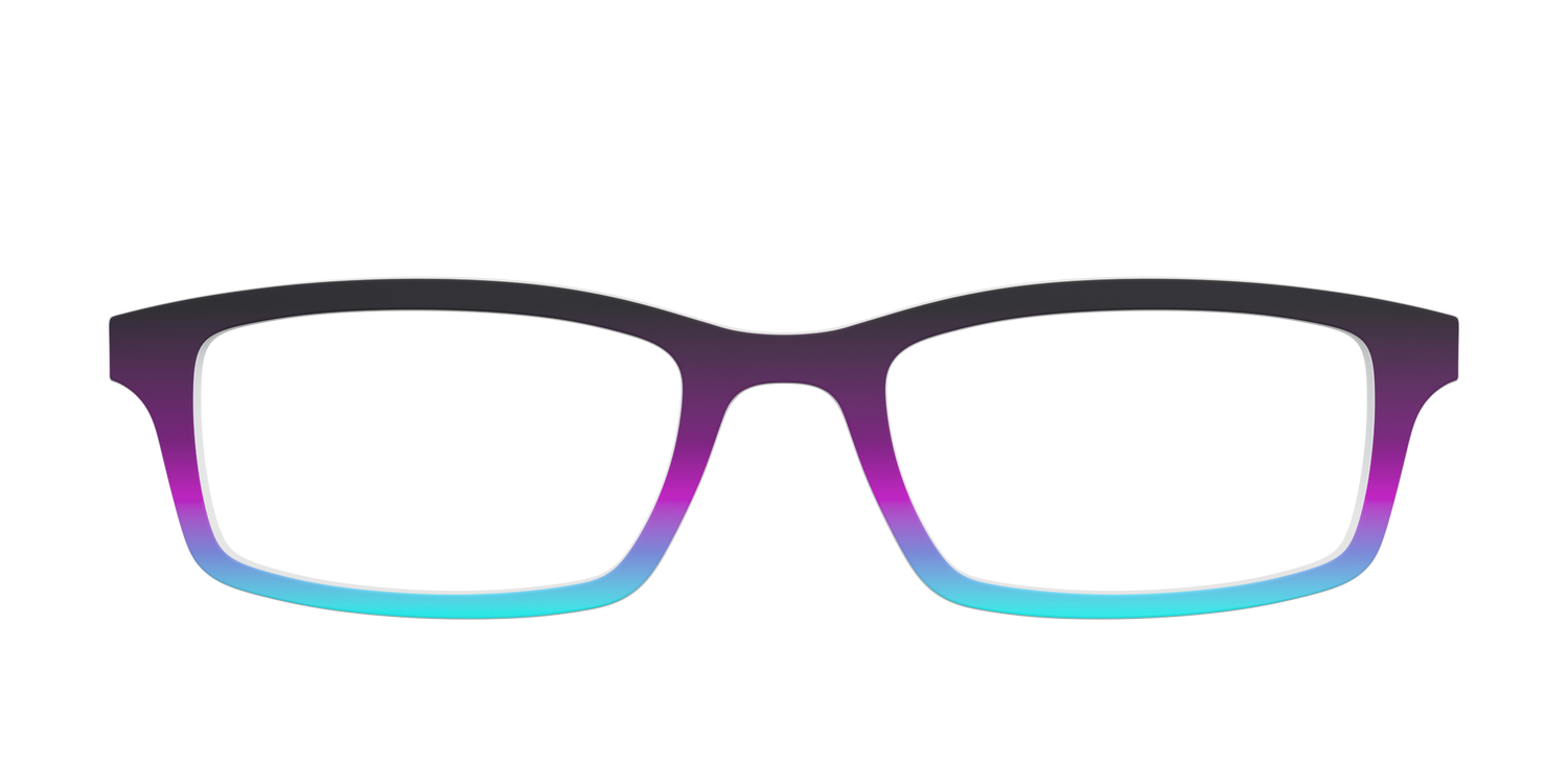 The Licorice to Seafoam Gradient - Front Top Image - Pair Eyewear