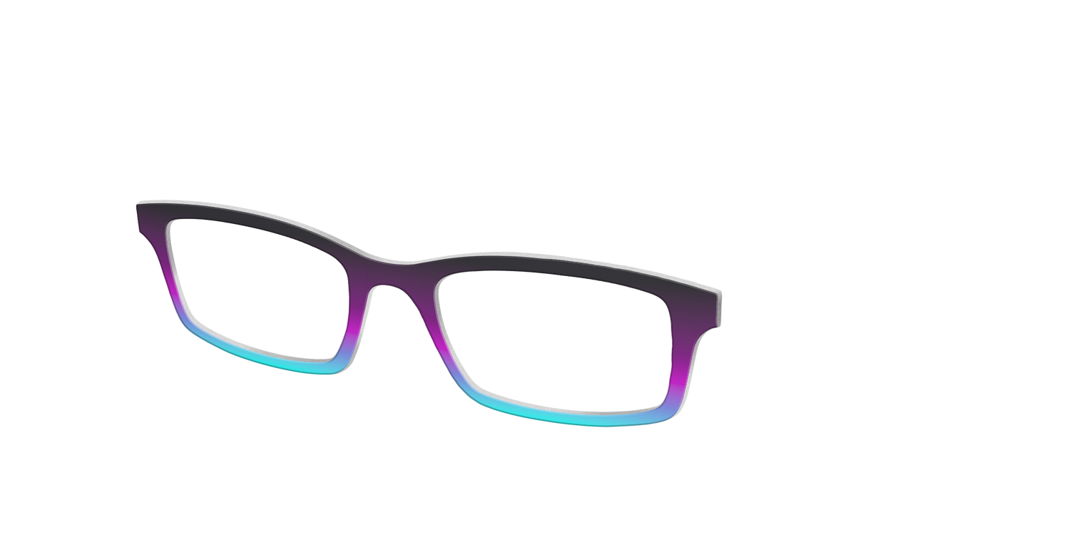 The Licorice to Seafoam Gradient - Angle Top Image - Pair Eyewear