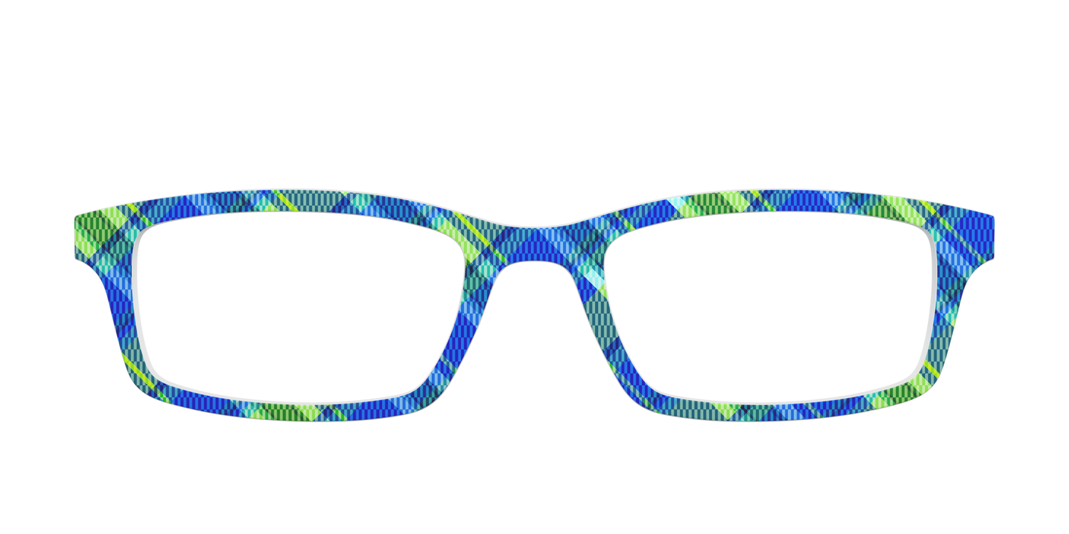 The Lime Plaid - Front Top Image - Pair Eyewear